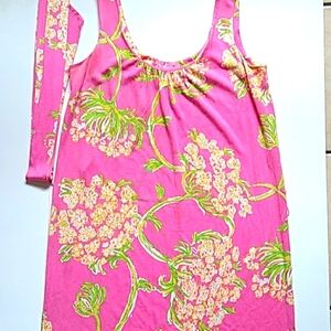 Lilly Pultizer Dress Pink Silk  XS
